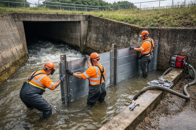 Réparation sur ouvrage hydraulique